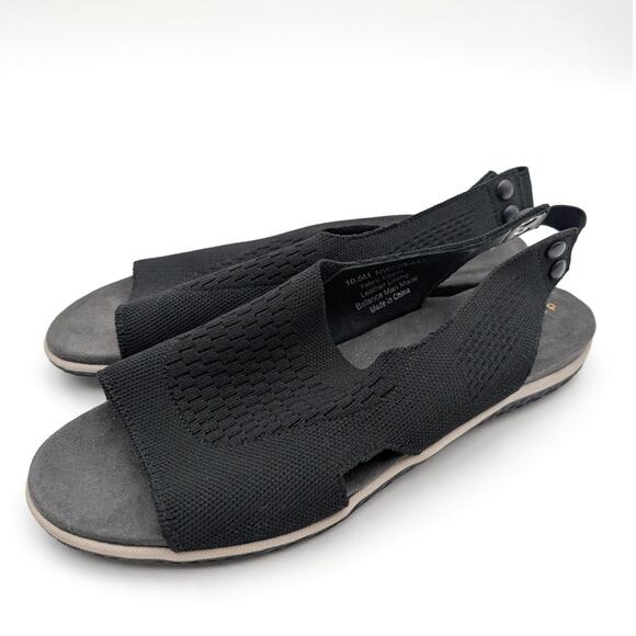 David Tate Mission Slingback Sandal Open Toe Women's Black Size US10.5M EU41 - Picture 1 of 11
